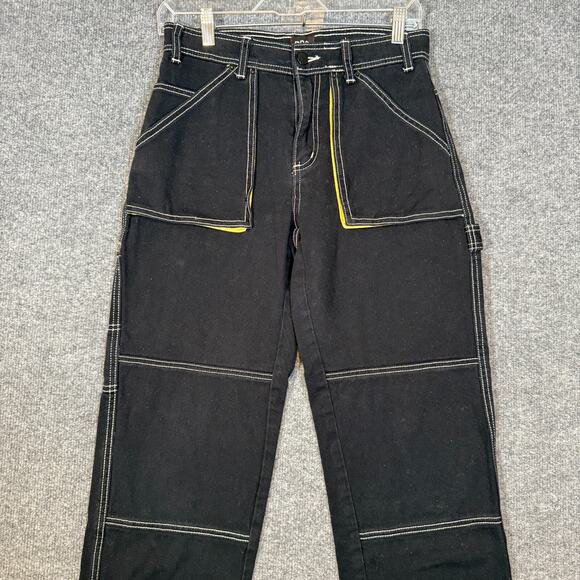 Urban Outfitters Pants Womens 26 Black BDG Carpenter Y2K Grunge Goth Skater - Picture 3 of 9